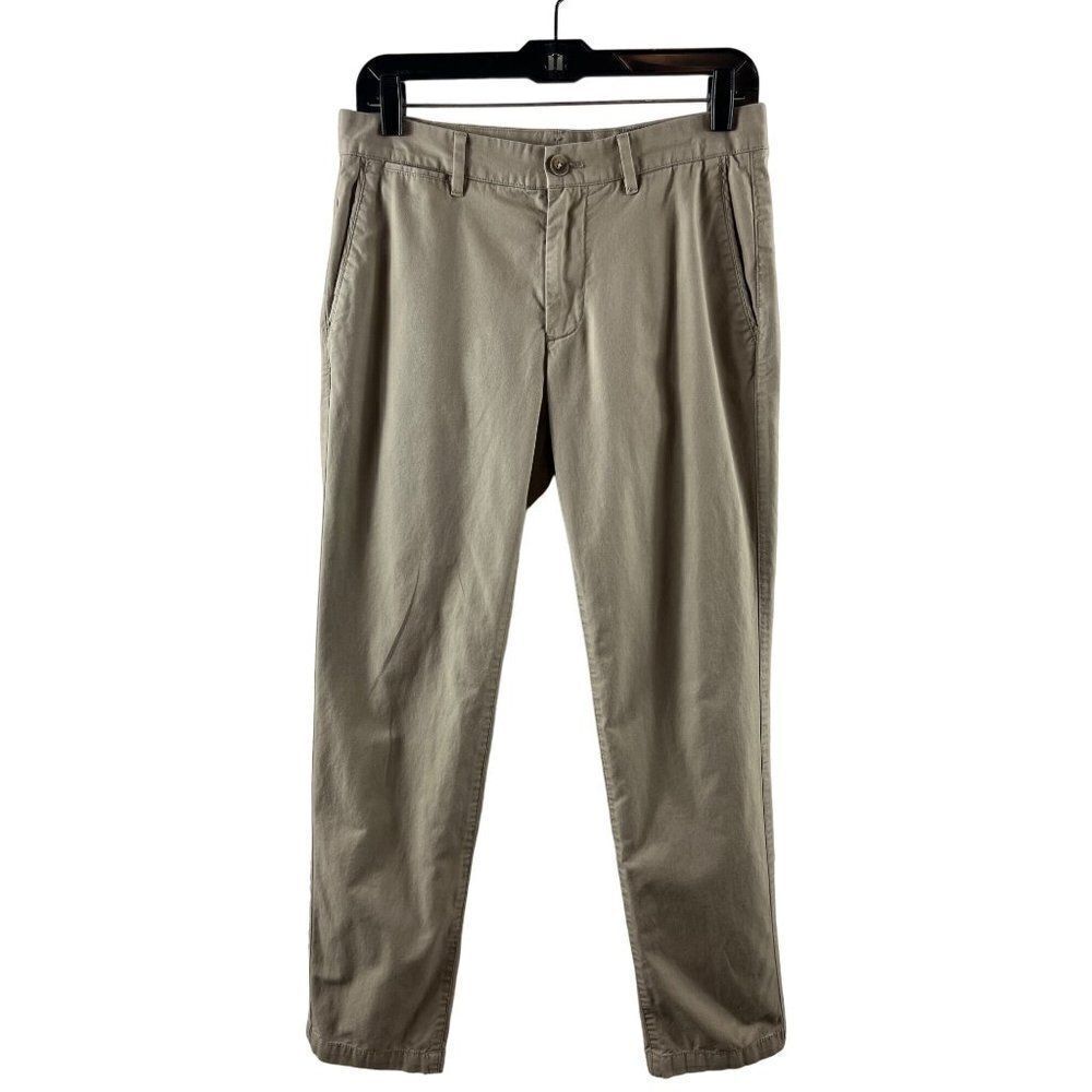Bonobos Slim Fit Khaki Chino Flat Front Pants Size 30x30 (ACT 31x28.75) Workwear